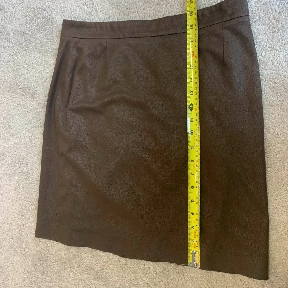 Rodika Zanian brown skirt jacket set sz 40